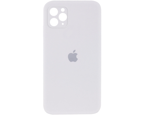 Чохол Silicone Case Квадратні Борти Full Camera iPhone 11 Pro Max white PLS-00-00097861