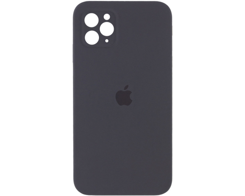 Чохол Silicone Case Квадратні Борти Full Camera iPhone 11 Pro dark gray PLS-00-00097857
