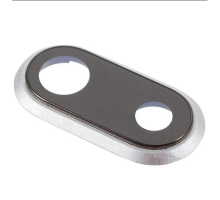 Скло камери Apple iPhone 8 Plus з рамкою silver PLS-00-00034126