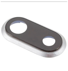 Скло камери Apple iPhone 8 Plus з рамкою silver PLS-00-00034126