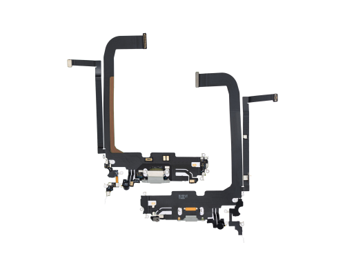 Шлейф iPhone 13 Pro Max з роз'ємом зарядки silver (Original Used) PLS-00-00093501