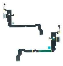 Шлейф iPhone XS Max з роз'ємом зарядки white (Original Used) PLS-00-00033897