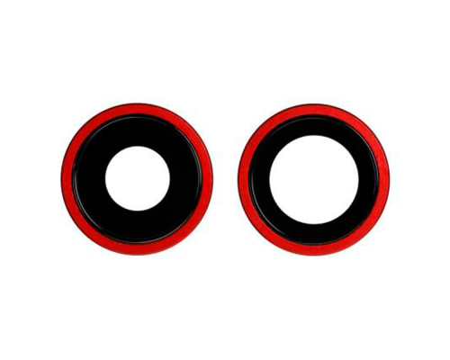 Скло камери Apple iPhone 11 з рамкою red PLS-00-00037073