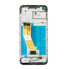 Дисплей Samsung A115 Galaxy A11 (2020) (Скло- 157,5 мм) з сенсором та рамкою black (Original) PLS-00-00040879