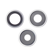Скло камери Apple iPhone 13 Pro з рамкою silver (Original) PLS-00-00081240