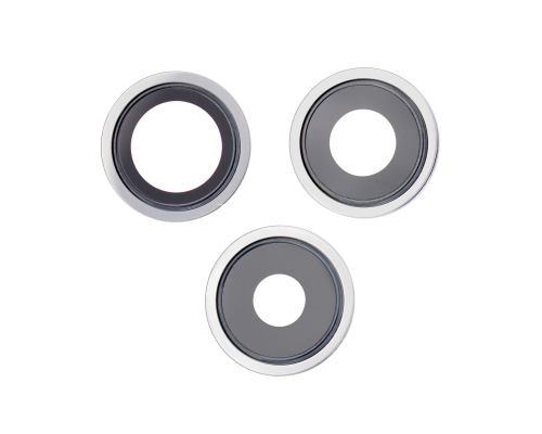 Скло камери Apple iPhone 13 Pro з рамкою silver (Original) PLS-00-00081240