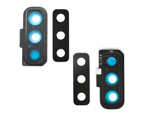 Скло камери Samsung A750 Galaxy A7 2018 з рамкою black PLS-00-00026589