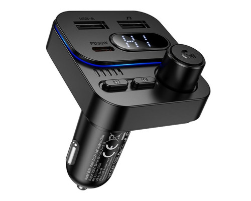 FM-трансмітер BC61 USB-C PD30W+USB 15W Total 45W Чорний ma38715_3867971