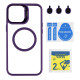 Чехол TPU+PC+Metal Stand Case with MagSafe and Camera Lenses для iPhone 12 Pro Max М'ята упаковка Dark Purple ma85207_220500 2020000506522