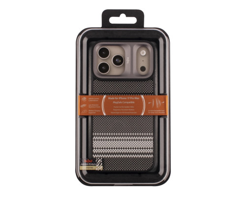 Чохол Kajsa Resort Collection Gradient Stripe with MagSafe для iPhone 17 Pro Max Black B-Ring ma95866_249660 2020000507444