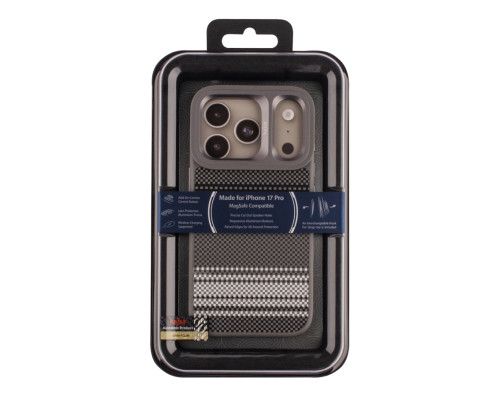 Чохол Kajsa Resort Collection Gradient Stripe with MagSafe для iPhone 17 Pro Grey B-Ring ma95867_249671 2020000507468