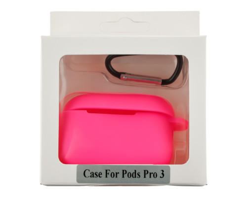Футляр Silicone Case with hook для Airpods Pro 3 38.Shiny pink ma38720_3867994