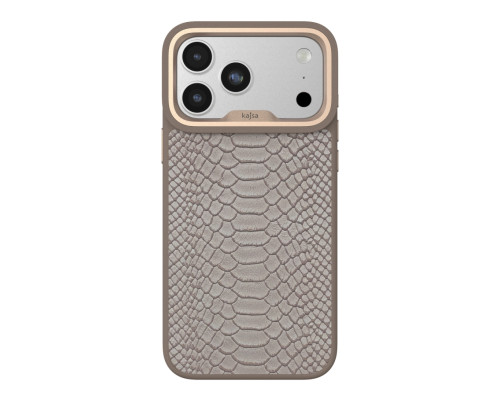 Чохол Kajsa Glamorous Collection Snake Pattern with MagSafe для iPhone 17 Pro Max Desert Gold O-Ring ma240160_634071 4894505233119