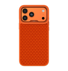 Чохол Kajsa Glamorous Collection Pyramid Pattern with MagSafe для iPhone 17 Pro Max Orange Plus O-Ring ma240226_634263 4894505266438