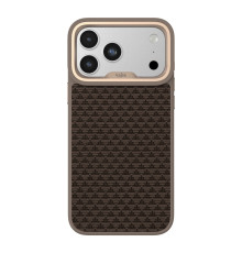 Чохол Kajsa Glamorous Collection Pyramid Pattern with MagSafe для iPhone 17 Desert Gold ma240228_634272 4894505260948
