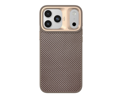Чохол Kajsa Glamorous Collection Straw Mat Pattern with MagSafe для iPhone 17 Pro Max Desert Gold B-Ring ma240425_634676 4894505237834