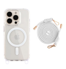Чохол TPU+PC LanyardCase with MagSafe для iPhone 15 Pro М'ята упаковка White ma270912_713074 2020000519713