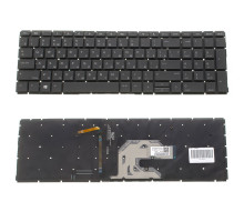 Клавіатура для ноутбука HP (ProBook: 450 G6, 455 G6) rus, black, без фрейму, підсвічування клавіш(оригінал) NBB-102811