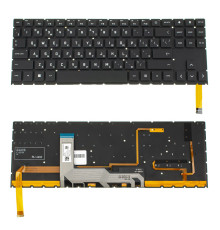 Клавіатура для ноутбука HP (Omen: 15-EK series ) rus, black, без кадру, підсвічування клавіш (RGB) (оригінал)