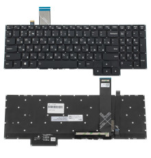 Клавіатура для ноутбука LENOVO (Legion: 5-15 series), rus, black, без фрейма, підсвічування клавішRGB (оригінал)
