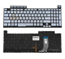 Клавіатура для ноутбука ASUS (G713 series 2022 year) rus, black, без фрейму, підсвічування клавіш (RGB 4 Blue)