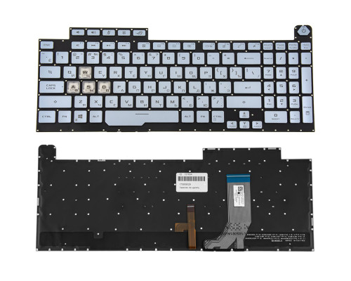 Клавіатура для ноутбука ASUS (G713 series 2022 year) rus, black, без фрейму, підсвічування клавіш (RGB 4 Blue) NBB-121834
