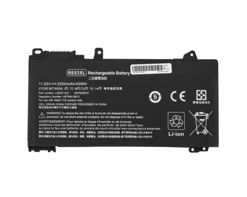 Батарея для ноутбука HP RF03XL (ProBook 450 G7, 455 G7) 11.55V 3500mAh 40Wh Black NBB-124832