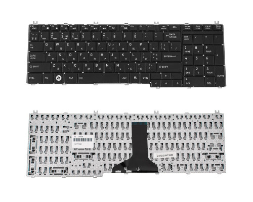 Клавіатура для ноутбука TOSHIBA (C650, C655, L650, L655, C660, L670, L675) ukr, black NBB-128189