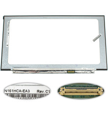 Матриця 16.1" N161HCA-EA3 (1920*1080, 30pin(eDP, IPS), LED, SLIM(без планок та вушок), матова, роз'єм праворуч внизу) для ноутбука