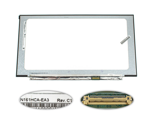 Матриця 16.1" N161HCA-EA3 (1920*1080, 30pin(eDP, IPS), LED, SLIM(без планок та вушок), матова, роз'єм праворуч внизу) для ноутбука NBB-128424