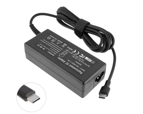 Блок живлення для ноутбука HP USB-C 65W (20V/3.25A, 15V/4.33A, 12V/3.75-5A, 10V/3.75A, 9V/3A, 5V/3A), USB3.1/Type-C/USB-C, (Replacement AC Adapter) black (без кабелю)