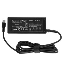 Блок живлення для ноутбука HP USB-C 65W (20V/3.25A, 15V/4.33A, 12V/3.75-5A, 10V/3.75A, 9V/3A, 5V/3A), USB3.1/Type-C/USB-C, (Replacement AC Adapter) black (без кабелю)