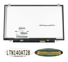 Матриця 14.0" LTN140AT28 (1366*768, 40pin, LED, SLIM (вертикальні вушка), глянець, роз'єм праворуч внизу) для ноутбука (renew) NBB-134160