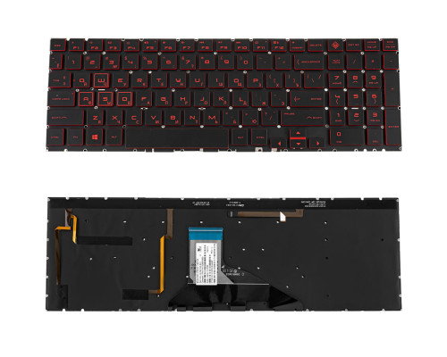 Клавіатура для ноутбука HP (Omen 15-DC) rus, black, без кадру, підсвічування клавіш (RGB) NBB-134405