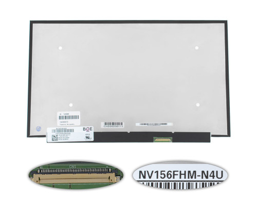 УЦІНКА! Матриця 15.6" NV156FHM-N4U (1920*1080, 40pin(eDP, IPS, 144HZ, 300cd/m2, 1200:1. кольоропередача 72%), LED, SLIM(без планок та вушок), матова, роз'єм NBB-134999