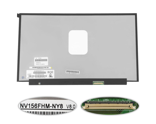 УЦІНКА! Матриця 15.6" NV156FHM-NY8 (1920*1080, 40pin(eDP, IPS, 165Hz, 300cd/m2, 100% sRGB), LED, SLIM(без планок та вушок), матова, роз'єм справа внизу) для ноутбука NBB-137643