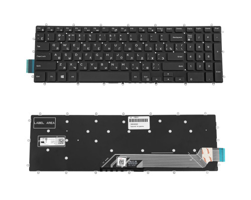 Клавіатура для ноутбука DELL (Inspiron: 7566, 7567) rus, black, без фрейму (оригінал) NBB-139231