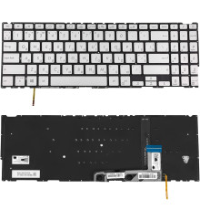 Клавіатура для ноутбука ASUS (UX534 series) ukr, silver, без фрейма, підсвічування клавіш(оригінал)