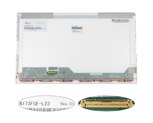 УЦЕНКА! Матрица 17.3" N173FGE-L23 (1600*900, 40pin, LED, NORMAL, глянцевая, разъем слева внизу) для ноутбука (OEM)