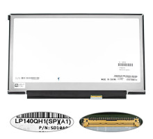 Матриця 14.0 LP140QH1-SPA1 (2560*1440, 40pin(eDP), LED, SLIM (без планок та вушек), матова, роз'єм праворуч знизу) для ноутбука NBB-139759
