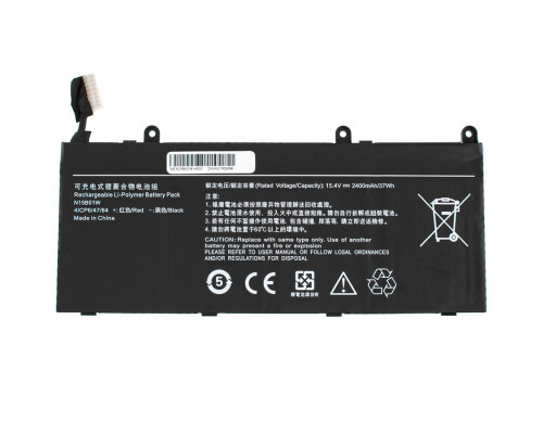 Батарея для ноутбука Xiaomi N15B01W (Mi Gaming 15.6) 15.4V 2400mAh 37Wh Black NBB-140000