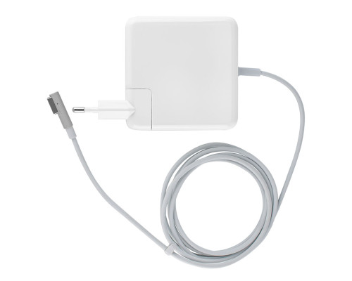 Блок живлення для ноутбука APPLE MagSafe 18.5V, 4.6A, 85W, white, квадратний, з євро-адаптером, L-подібний роз'єм MagSafe NBB-45292