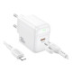 Мережевий Зарядний Пристрій Borofone BAS43A 1USB-C PD/QC 20W+Type-C to Lightning Колір Бiлий 6941991113826 ma35135_3345026