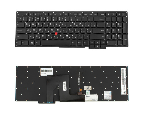 Клавіатура для ноутбука LENOVO (ThinkPad: S531, S540) rus, black, без фрейма, підсвічування клавіш NBB-61486