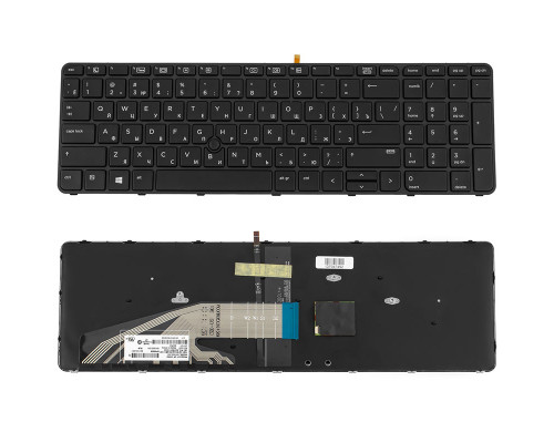 Клавіатура для ноутбука HP (ProBook: 450 G3, 455 G3, 470 G3) rus, black, підсвічування клавіш, з джойстиком (оригінал) NBB-67819