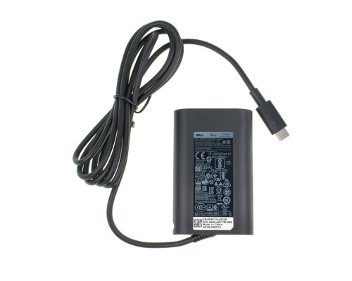 Оригінальний блок живлення для ноутбука DELL USB-C 45W (20V2.25A, 15V3A, 12V3A, 9V3A, 5V2A), USB3.1/Type-C/USB-C, Black