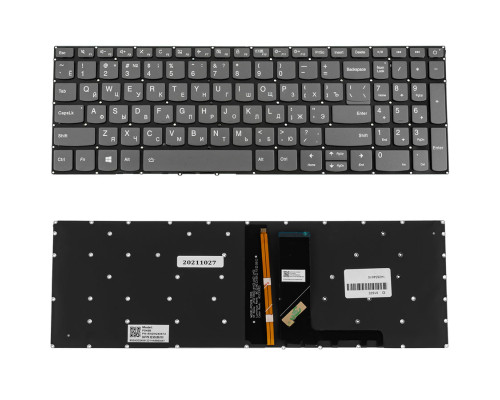 Клавіатура для ноутбука LENOVO (IdeaPad: 320-15 series) rus, onyx black, без фрейма, підсвічування клавіш NBB-81625