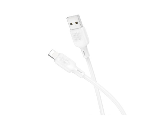 Кабель USB Borofone BX113 Silicone Lightning 2.4A Колір Чорний 6941991115394 ma35582_3346745