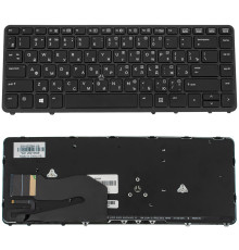 Клавіатура для ноутбука HP (EliteBook: 840, 850) rus, black, підсвічування клавіш, без джойстика NBB-98884