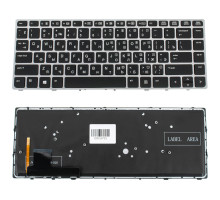 Клавіатура для ноутбука HP (EliteBook Folio: 9470M, 9480M series) rus, black, підсвічування клавіш, без джойстика NBB-98888